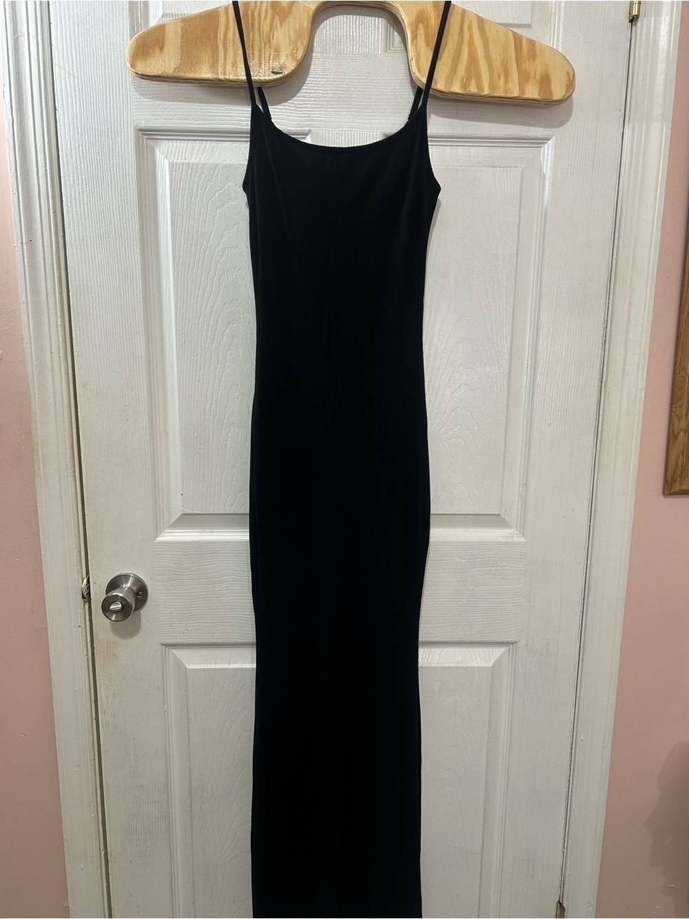 Skims Soft Lounge Long Slip Dress Onyx Black Size Large Maxi Party Lounge - Picture 4 of 8